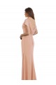 Wholesale Cap Sleeves Long Chiffon Prom Dress with Low V-Back UK