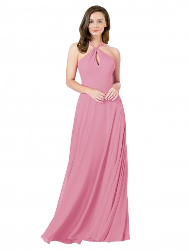 Wholesale Chiffon Prom Dress with Keyhole Front UK