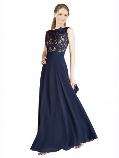 Wholesale Bateaux Neckline A-Line Lace Prom Dress with Top Nude Layer UK