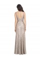 Wholesale V-Neck Fully Sequin Prom Dress with V-Back and Front Slit UK