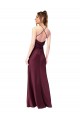 Wholesale Cowl Back V-Neck Silky Satin Prom Dress UK