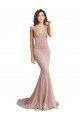 Wholesale Deep V-Neck Mermaid Low Back Long Spandex Prom Dress UK