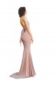 Wholesale Deep V-Neck Mermaid Low Back Long Spandex Prom Dress UK