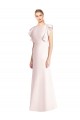 Wholesale Ruffle Cap Sleeves Open Back Trumpet Prom Dress UK