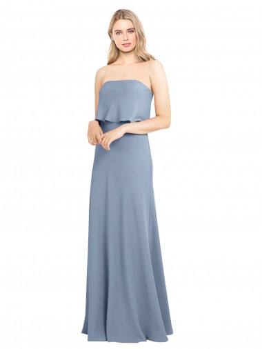 Wholesale High Neck Sheath Sleeveless Stretch Crepe Prom Dress UK