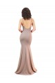 Wholesale Fishtail Shape V-Neck Crepe Prom Dress with Slit UK