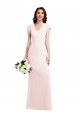 Wholesale Cap Sleeve A-Line Crepe Prom Dress with Pockets UK