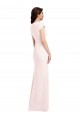 Wholesale Cap Sleeve A-Line Crepe Prom Dress with Pockets UK