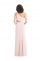 Wholesale Flirty One Shoulder Midriff Cutout Maxi Crepe Prom Dress UK