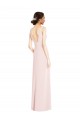 Wholesale Square Neck Low Back A-Line Prom Dress with Front Slit and Pockets UK