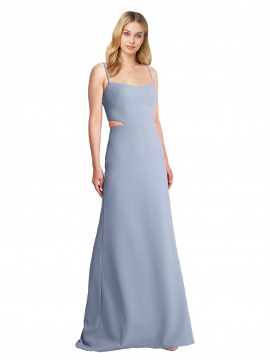 Wholesale Feminine Scoop Neckline Long Crepe Slip Prom Dress  UK