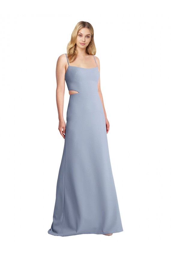 Wholesale Feminine Scoop Neckline Long Crepe Slip Prom Dress  UK