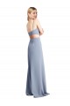 Wholesale Feminine Scoop Neckline Long Crepe Slip Prom Dress  UK