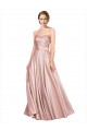 Wholesale Long Plated Strapless Sweetheat Stretch Satin Prom Dress UK