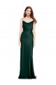 Wholesale Fitted Cowl Neck Long Stretch Satin Slip Prom Dress with V-Back UK