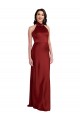 Wholesale Backless Halter Long Stretch Satin Prom Dress UK