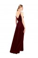 Wholesale Faux Wrap V-Neck Sleek Long Velvet Prom Dress UK