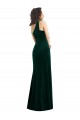 Wholesale One Shoulder Velvet Trumpet Prom Dress with Front Slit UK